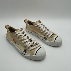 Burberry Canvas Printed Sneakers Multicolor Unisex Size 8